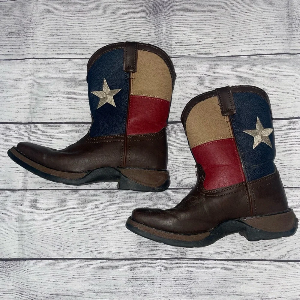Lil' Durango Texas Flag Pull-On Western Boots